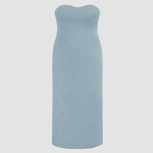 Cider: SOLID RIB TUBE MAXI DRESS CURVE & PLUS BLUE